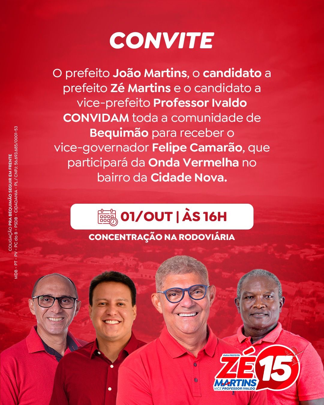 Convite – Onda vermelha