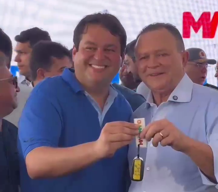 Prefeito Juscelino Marreca recebe viatura 0 km para reforçar segurança em Santa Luzia