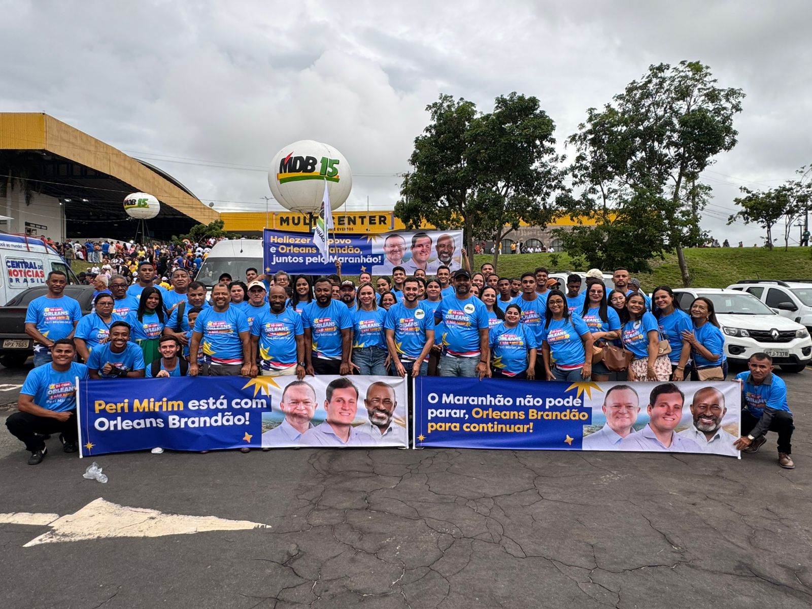 Prefeito Heliezer do Povo leva multidão em caravana perimiriense para o lançamento da pré-candidatura de Orleans Brandão
